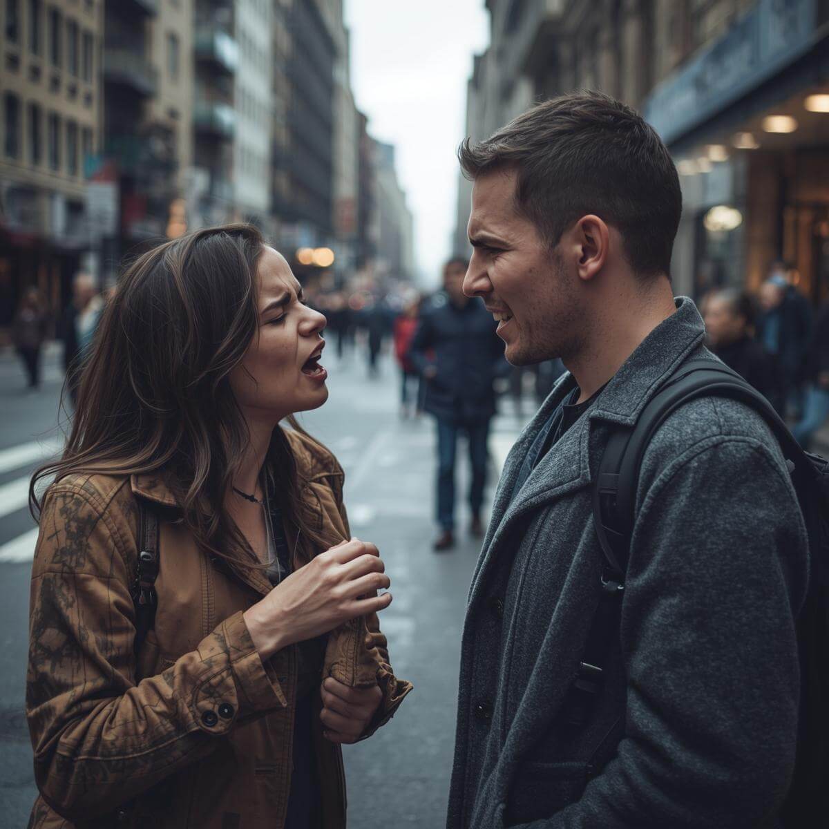 A couple arguing on the street (1)
