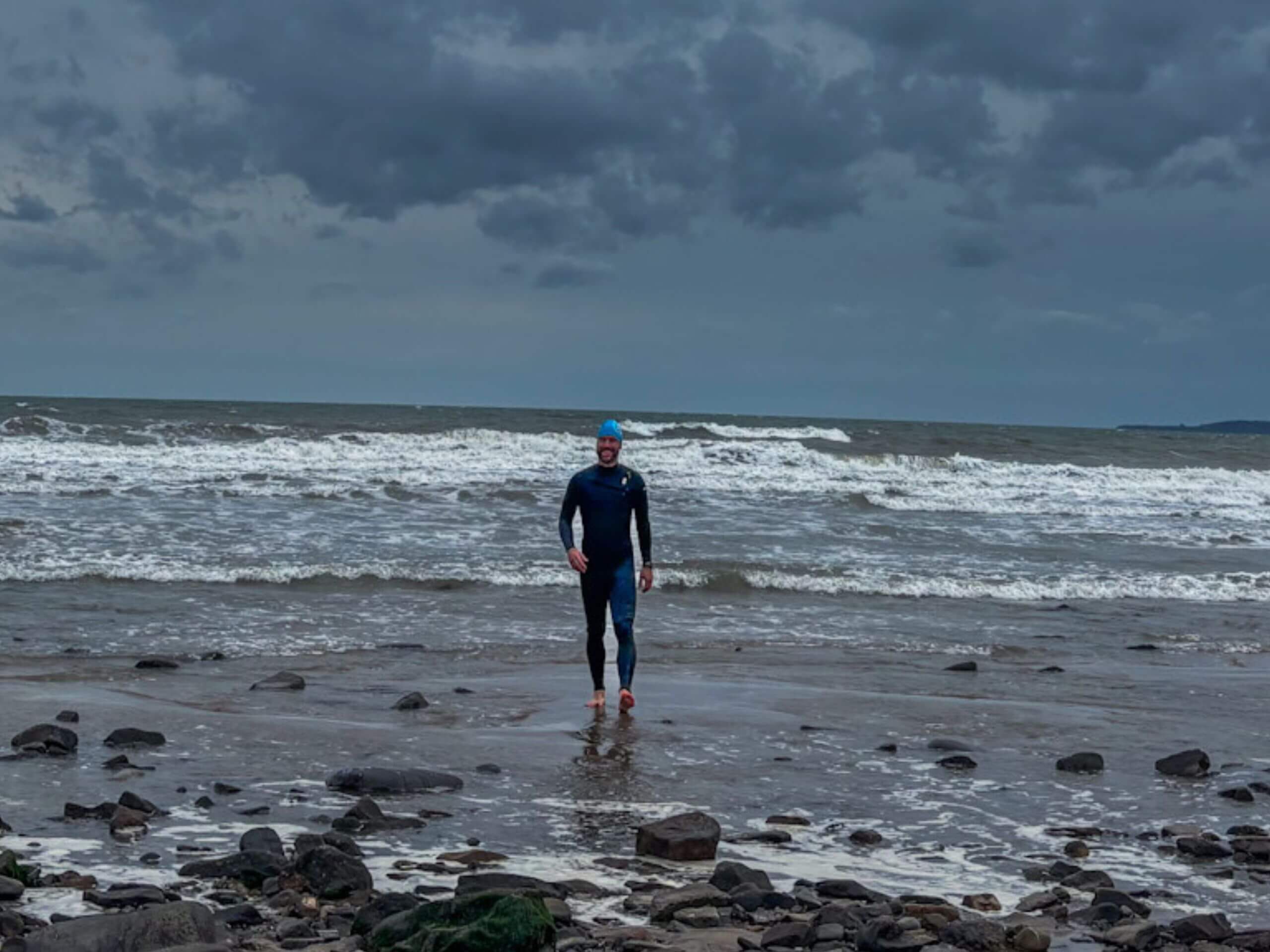 Nick coming out of the sea